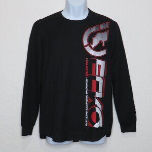 ECKO UNLTD* Men's Long Sleeve Crew Neck High/Low Curved Hem LOGO Sweater~ XL